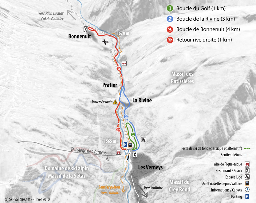 boucle de ski de fond la rivine